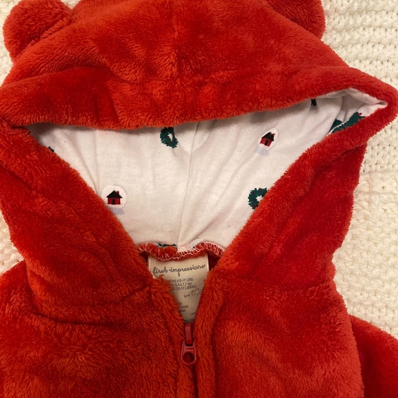 Fleece Christmas Baby Onesie - Picture 4 of 6